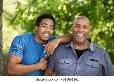 African American Father and son.