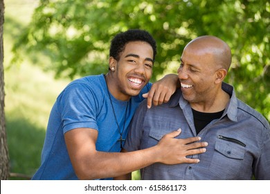 African American Father And Son.