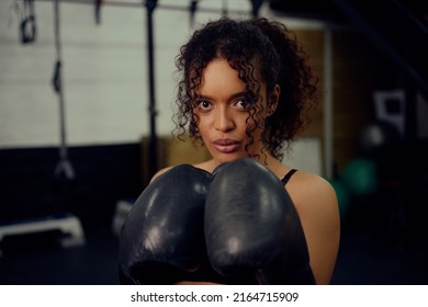 African American Female Boxer Training Gym Stock Photo 2164715909 ...