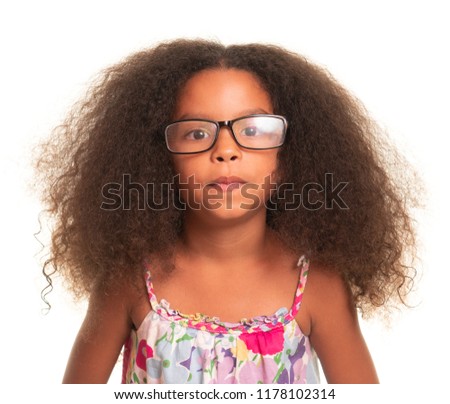 Similar – Pretty girl with long afro hair