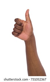 African american hand making thumb up gesture. Close-up of positive sign, like, agreement concept - Shutterstock ID 731052367