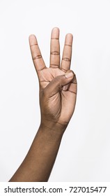 African American Hand Three Fingers