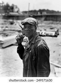 African American laborer at Wheeler Dam, Alabama, 1930s.