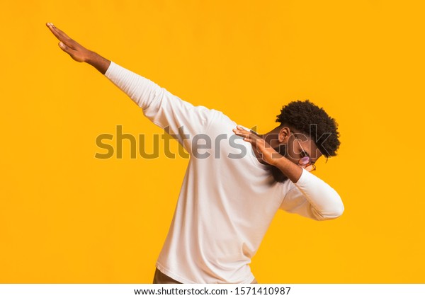 African American Man Throwing Dab Move Stock Photo (Edit Now) 1571410987