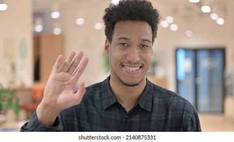 African American Man Waving, Welcoming