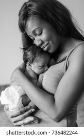 African American mother with baby