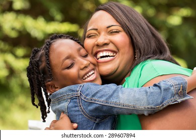African American Mother And Daughter.