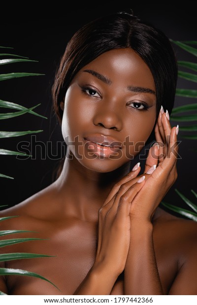 African American Naked Woman Near Green库存照片1797442366 Shutterstock