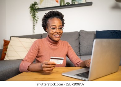 African American Paying With Online Card 