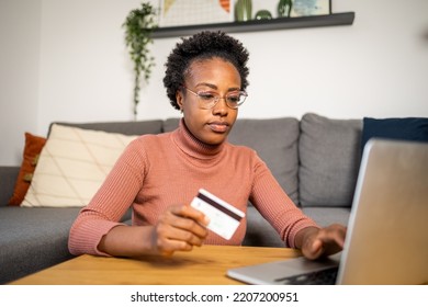 African American Paying With Online Card 