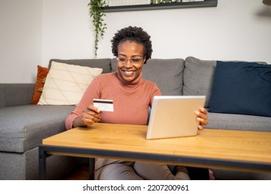 African American Paying With Online Card 