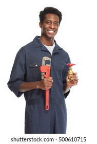 African American Plumber.