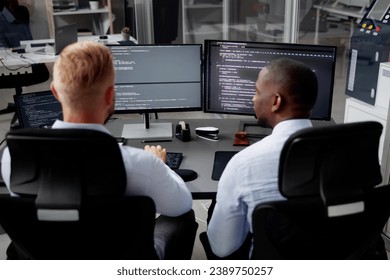 African American Programmer Man Coding On Computer