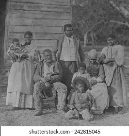 African American Slave Family Representing Five Generations All Born On The Plantation Of J. J. Smith, Beaufort, South Carolina.