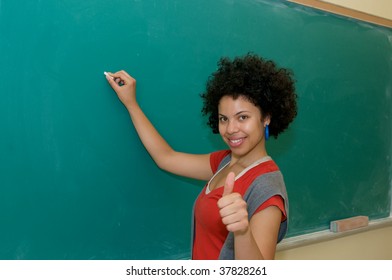 African American Student In Classroom