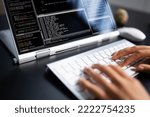 African American Web Developer Programmer. Coding Software