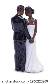 African American Wedding Cake Topper Backside Cut Out.