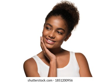 African american woman beauty healthy black skin