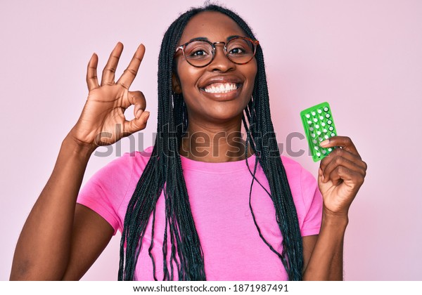 African American Woman Braids Holding Birth Stock Photo 1871987491 ...