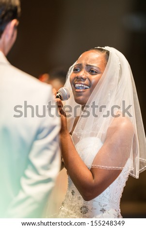 African American Woman Dress Singing Song Stock Photo Edit Now