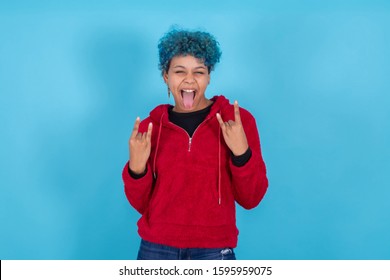 African American Woman Or Girl With Expression Of Rebel And Protest