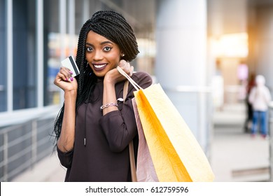 African American Woman Shopping