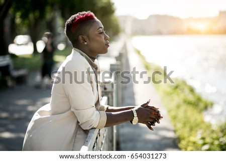 african american woman thinking