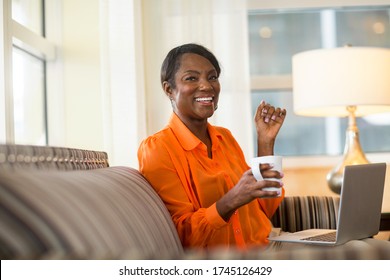 African American Woman Working From Home.