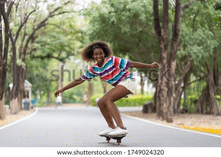 Similar – Image, Stock Photo longboarding Lifestyle