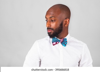 African American Young Man Wearing Traditional Clothes