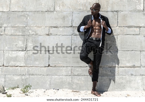 African Black Man Model Six Pack Stock Photo 244431721 | Shutterstock