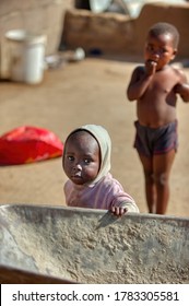 African Child In A Village In Botswana