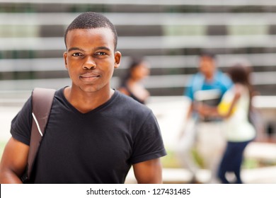 african college boy outdoors