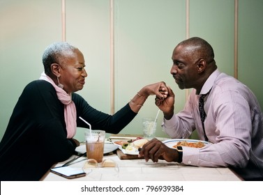 African couple on a date