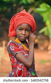 African Culture. School Children Displaying  Tribal Cultural Heritage To Mark Cultural Day. 3rd March, 2020 Ogun State Nigeria. West Africa