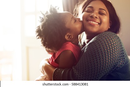 African Descent Family House Home Resting Living - Shutterstock ID 588413081