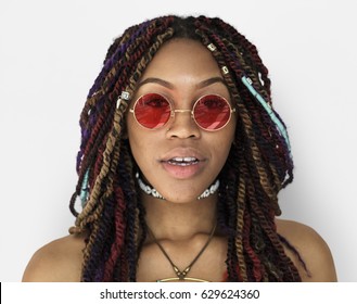 African Descent Female Dread Lock Hipster