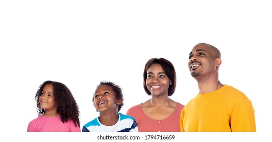 African family isolated on a white background