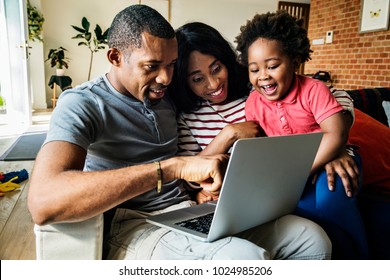 African family spending time together