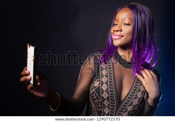 African Fashion Model Girl Posing Front Stock Photo Edit Now