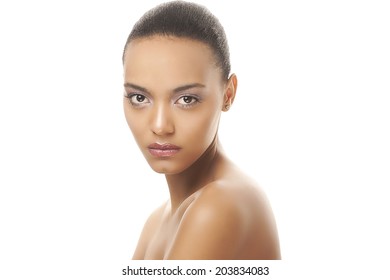 African Female  Woman, Pretty Sensual Portrait, Color