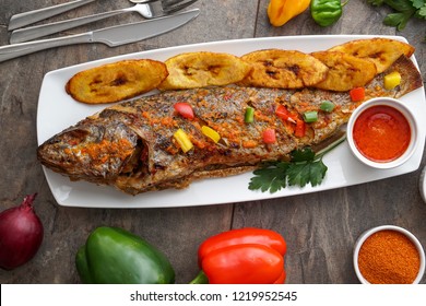 African Fish Dish Nigerian Food Grilled Fish