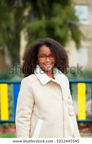 Similar – Pretty girl with long afro hair