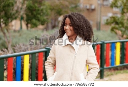 Similar – Pretty girl with long afro hair