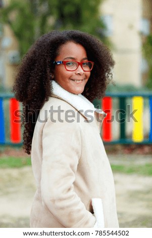 Similar – Pretty girl with long afro hair