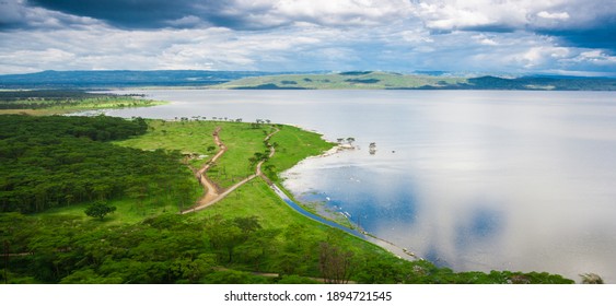 African landscape at Lake Nakuru, Kenya