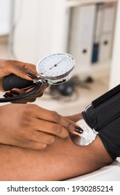 African Man Blood Pressure Hypertension Check Up