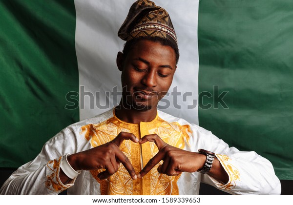 African Man National Clothes Traditional Headdress Stock Photo ...