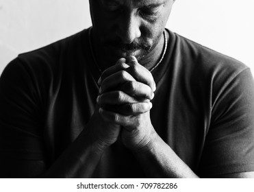 African Man Prayer Faith In Christianity Religion