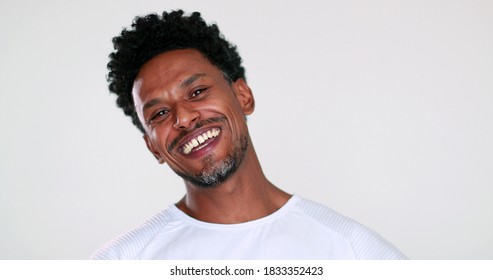African man smiling and laughing portrait, charismatic man